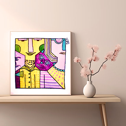 acrylic painting on paper